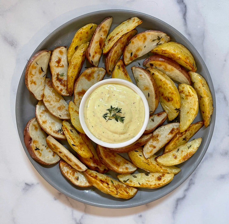 New Potato Oven Fries with Lemon Thyme Aioli